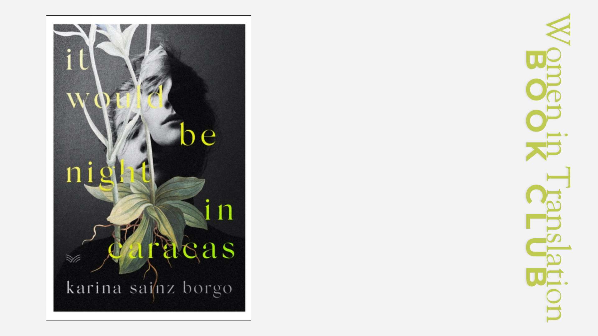 Women in Translation Book Club: It Would Be Night in Caracas (online), with null