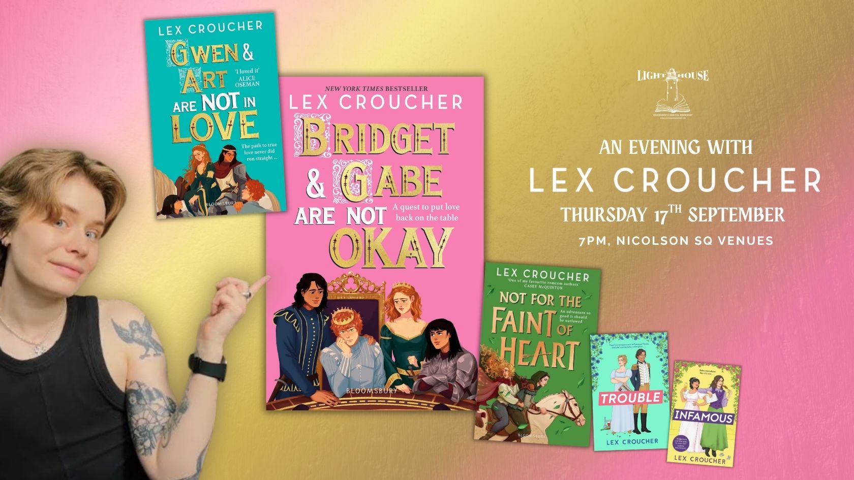 Bridget and Gabe Are Not Okay: An Evening with Lex Croucher, with Lex Croucher, Jean Menzies