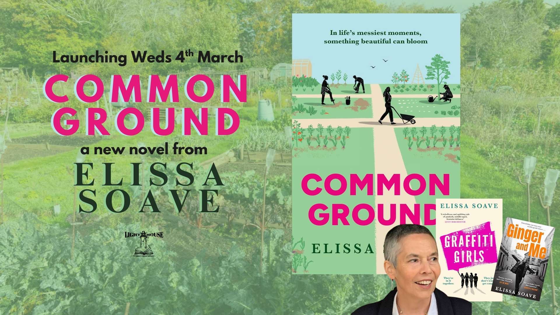 Common Ground: A novel launch with Elissa Soave, with Elissa Soave