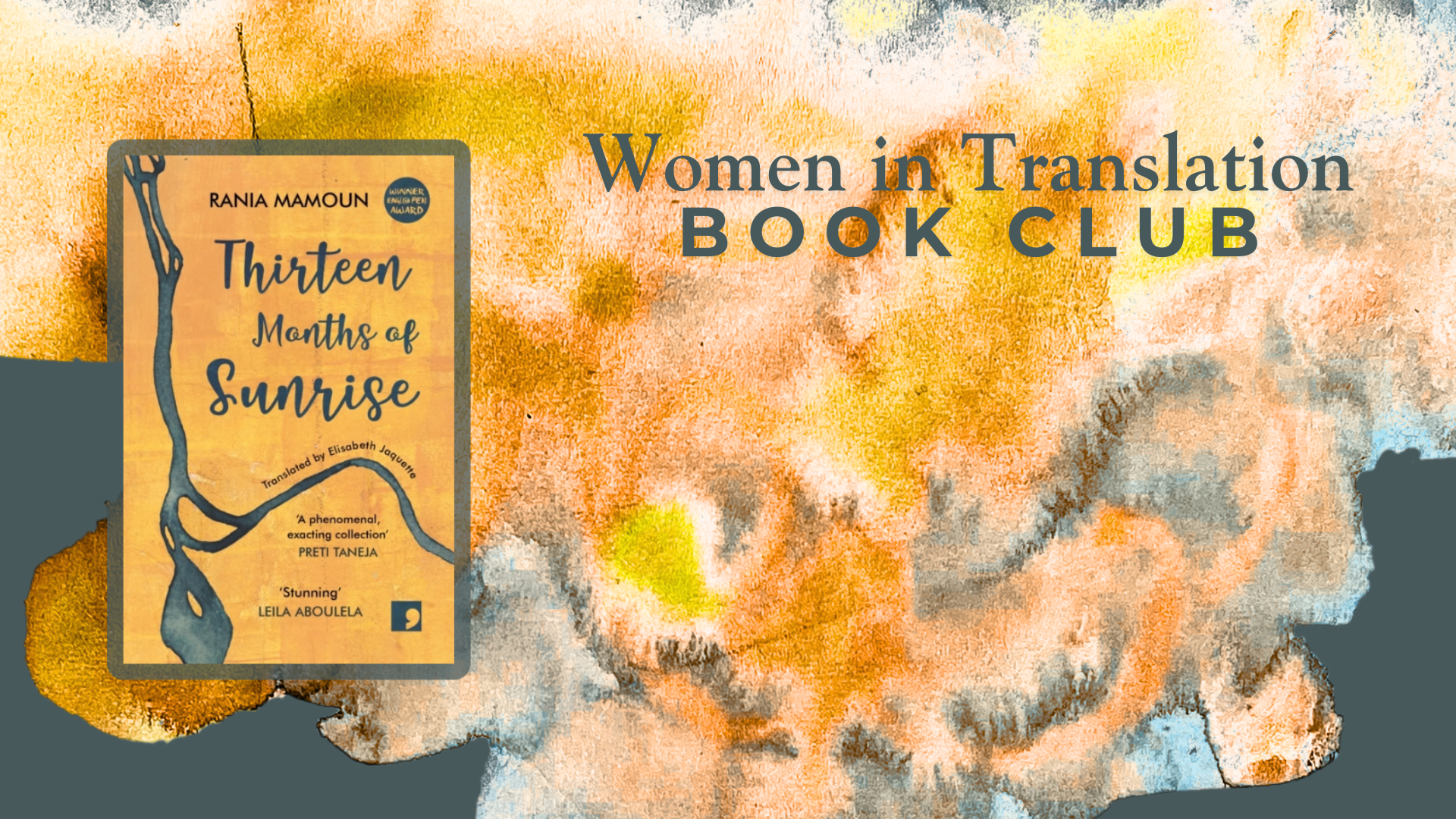 Women in Translation Book Club: Thirteen Months of Sunrises (online), with null