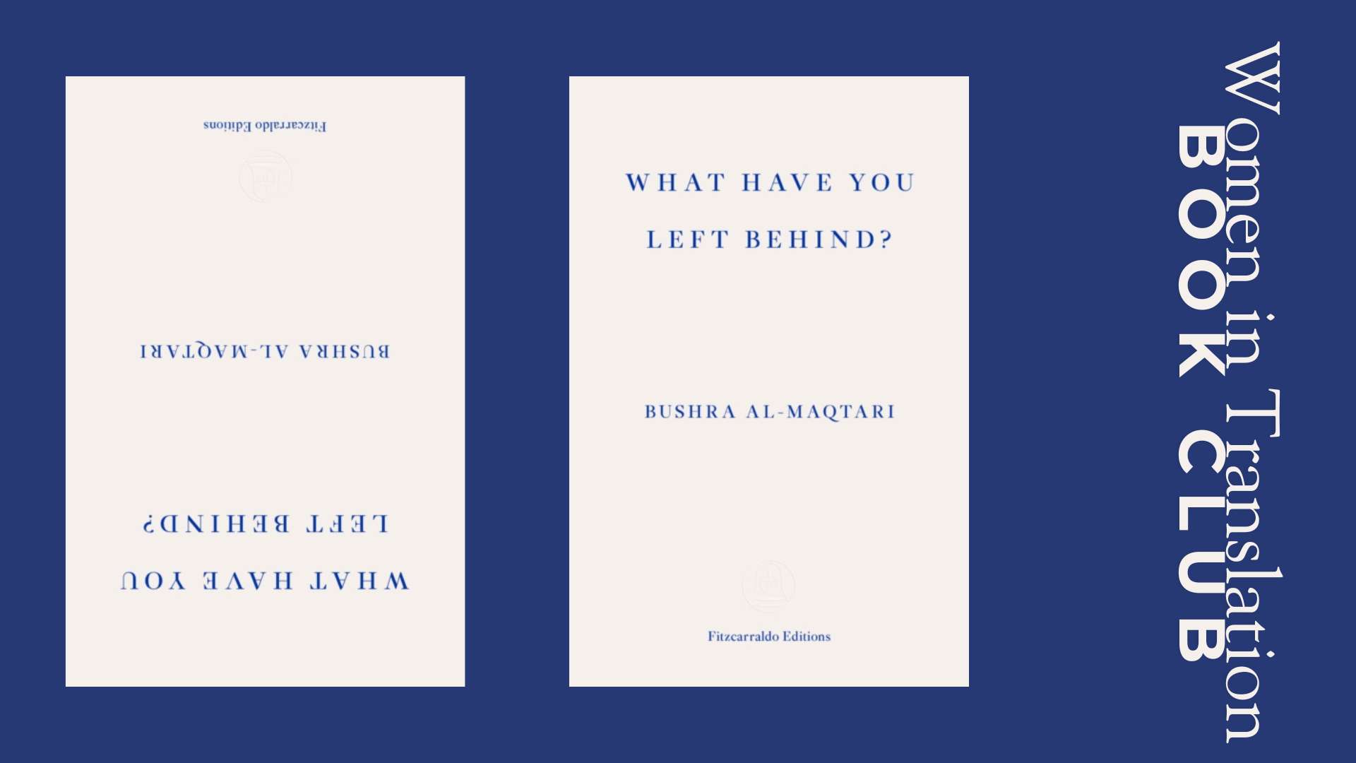 Women in Translation Book Club: What have you left behind?, with null