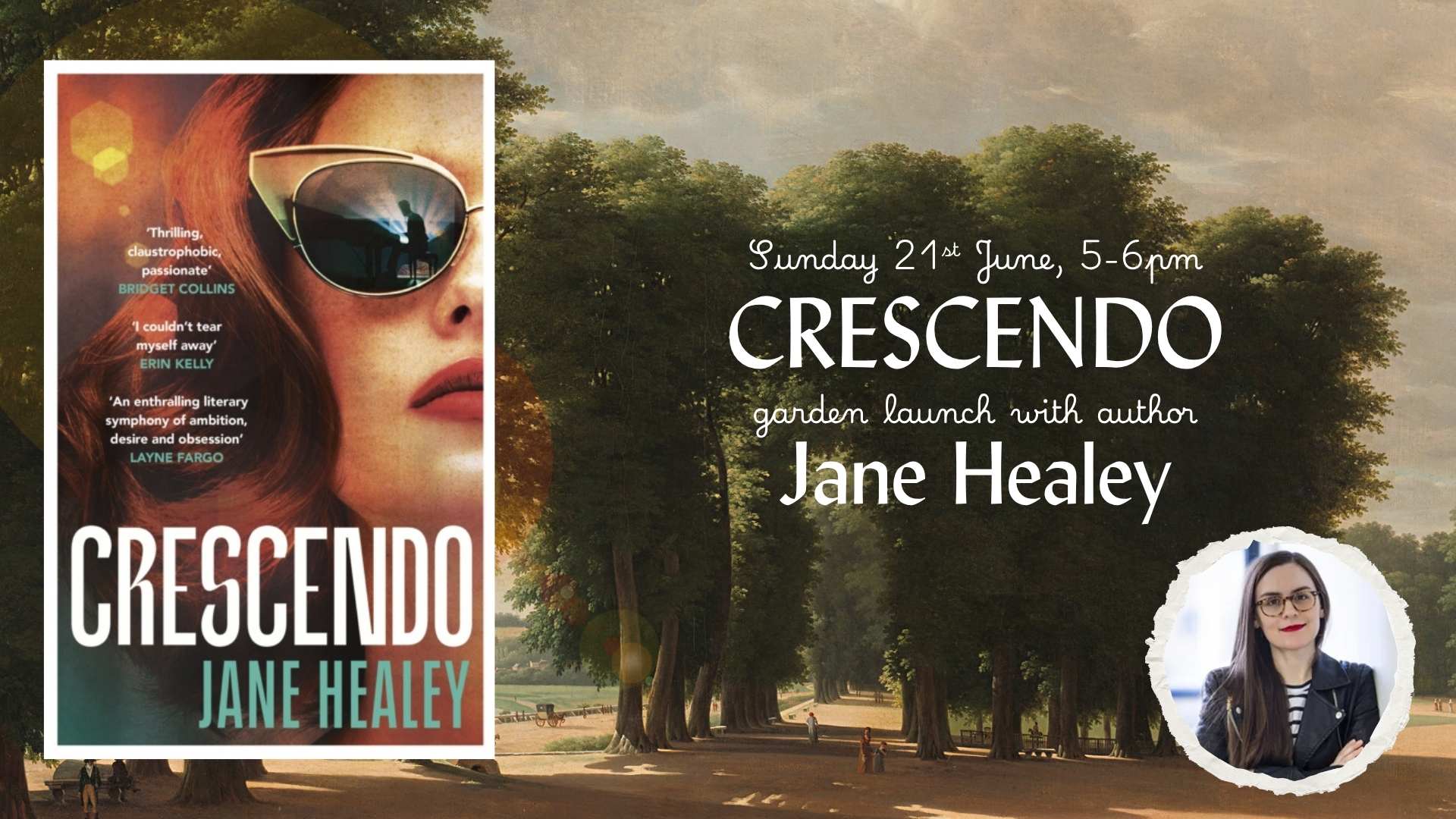 Summer fiction: Jane Healey presents CRESCENDO, with Jane Healey
